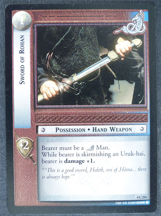 Sword of Rohan 4 C 291 - played - LotR Cards #WH