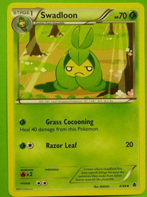 POKEMON B&W Emerging Powers - SWADLOON 6/98