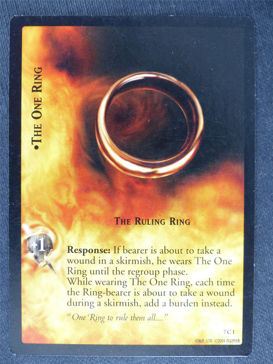 The One Ring 7 C 1 - played - LotR Cards #LT