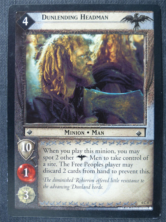 Dunlending Headman 6 C 4 - LotR Card #4BB