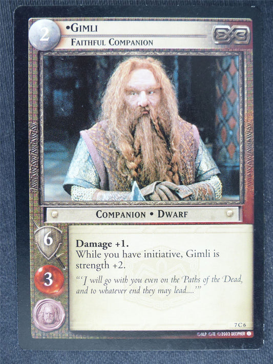 Gimli 7 C 6 - played - LotR Cards #TO