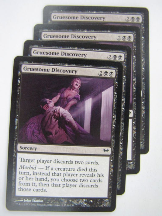 MTG Magic Played Cards: GRUESOME DISCOVERY x4 # 8A88