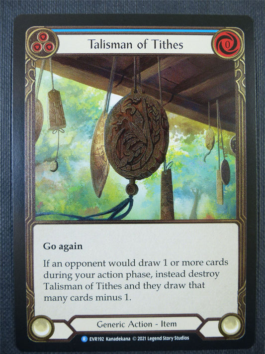 Talisman of Tithes Blue Cold Foil - 1st ed Everfest - Flesh & Blood Card #6FF