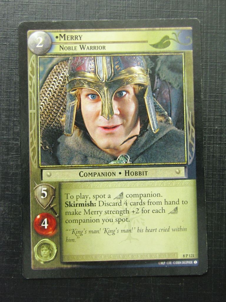 Merry Noble Warrior 8 P 121 - Lotr Card # 13H48