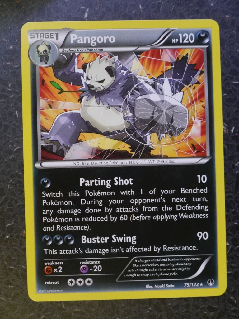 Pokemon Cards: PANGORO 75/122 RARE # 7A87