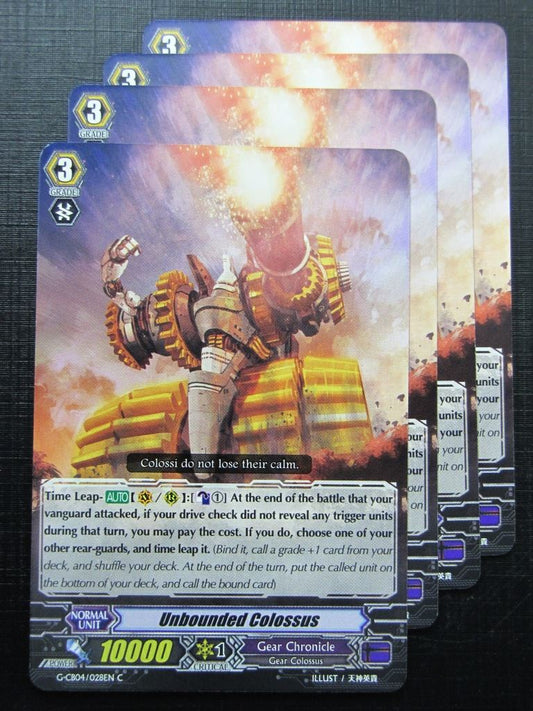 Vanguard Cards: UNBOUNDED COLOSSUS G-CB04 x4 # 20A18