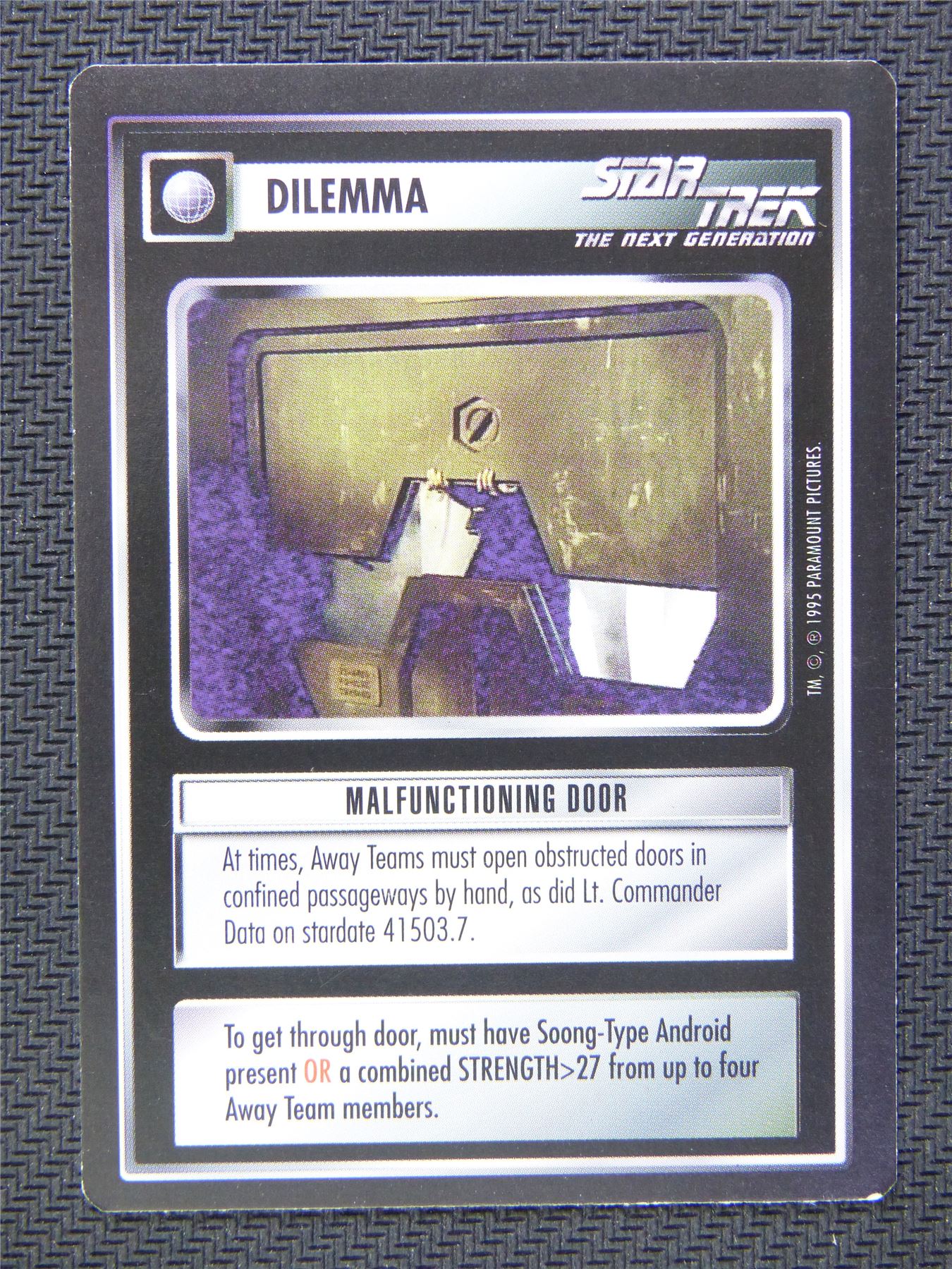 Dilemma Malfunctioning Door - Star Trek CCG Next Gen #584