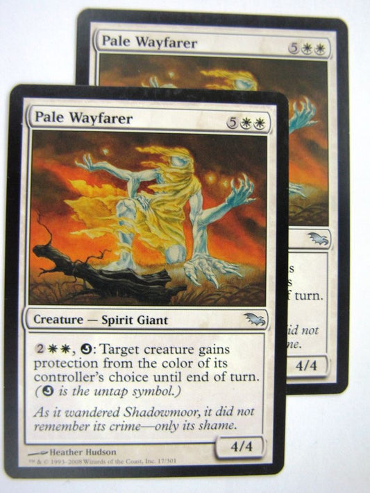 MTG Magic Played Cards: PALE WAYFARER x2 # 8B18