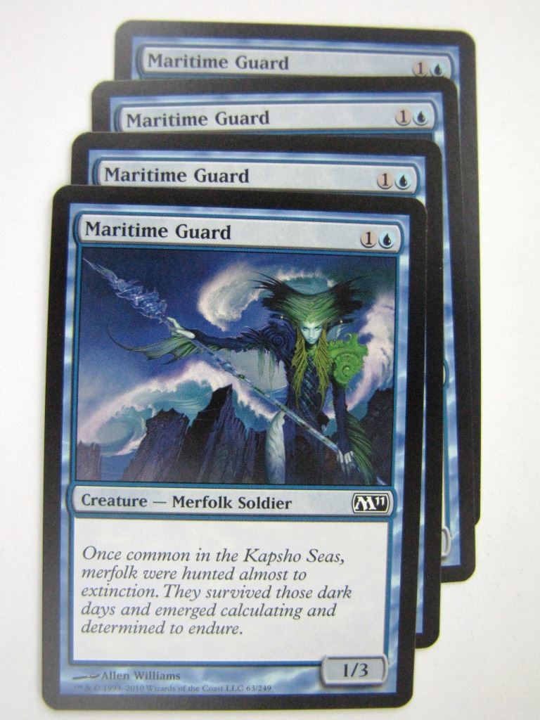 MTG Magic Played Cards: MARITIME GUARD x4 # 7J83