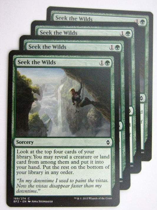 MTG Cards: BATTLE FOR ZENDIKAR: SEEK THE WILDS x4 # 37A98