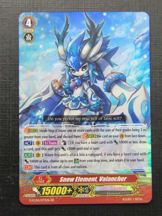 Vanguard Cards: SNOW ELEMENT VALANCHER G-FC04 RR # 1I12