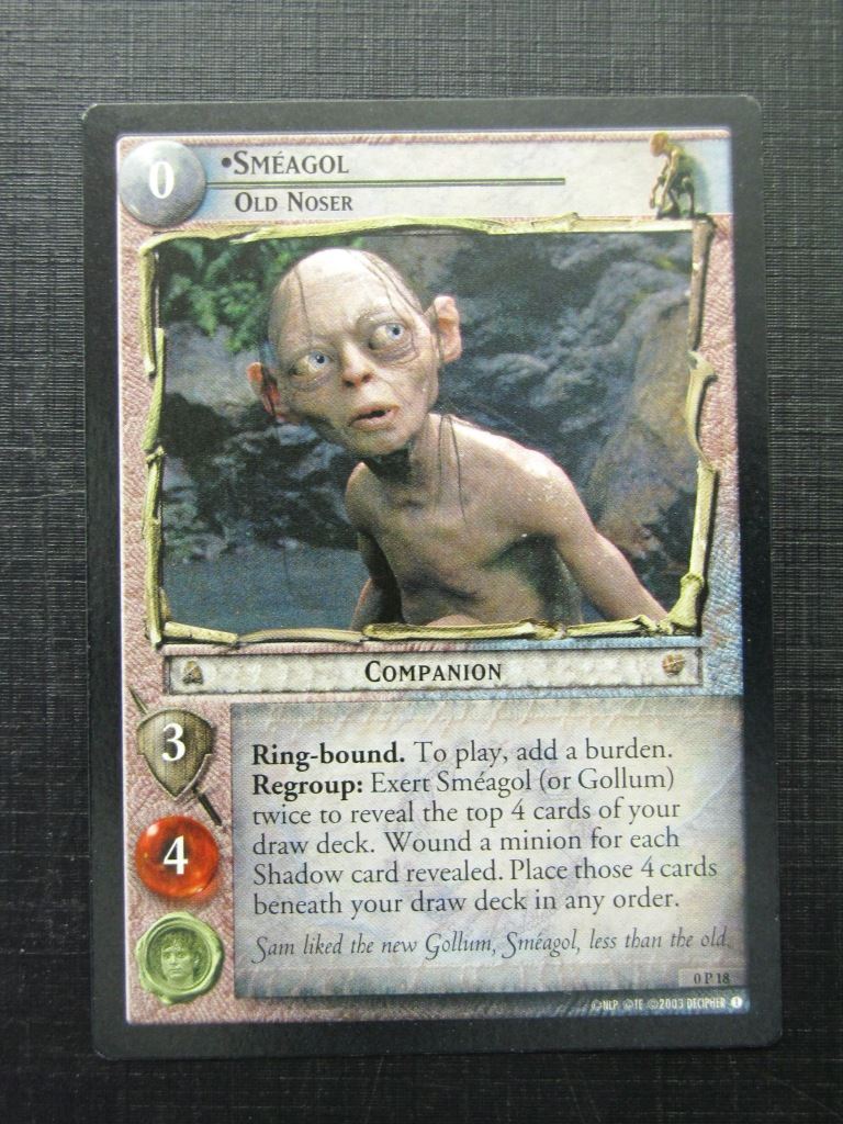 Smeagol Old Noser 0 P 18 - Lotr Card # 13G94