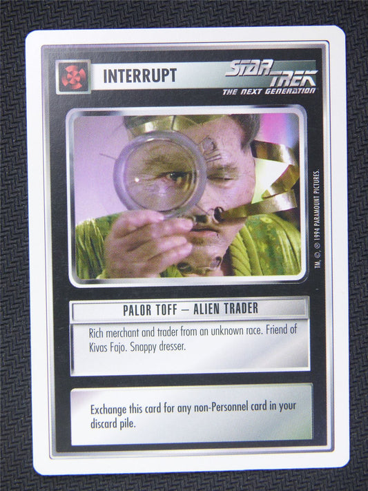 Interrupt Palor Toff Alien Trader - Star Trek Next Gen Card #4QS
