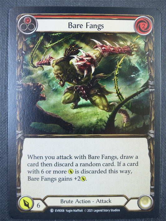 Bare Fangs Red Foil - 1st ed Everfest - Flesh & Blood Card #6JV