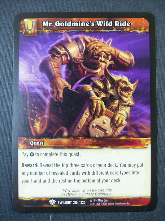 Mr. Goldmine's Wild Ride 216/220 - WoW Card #180