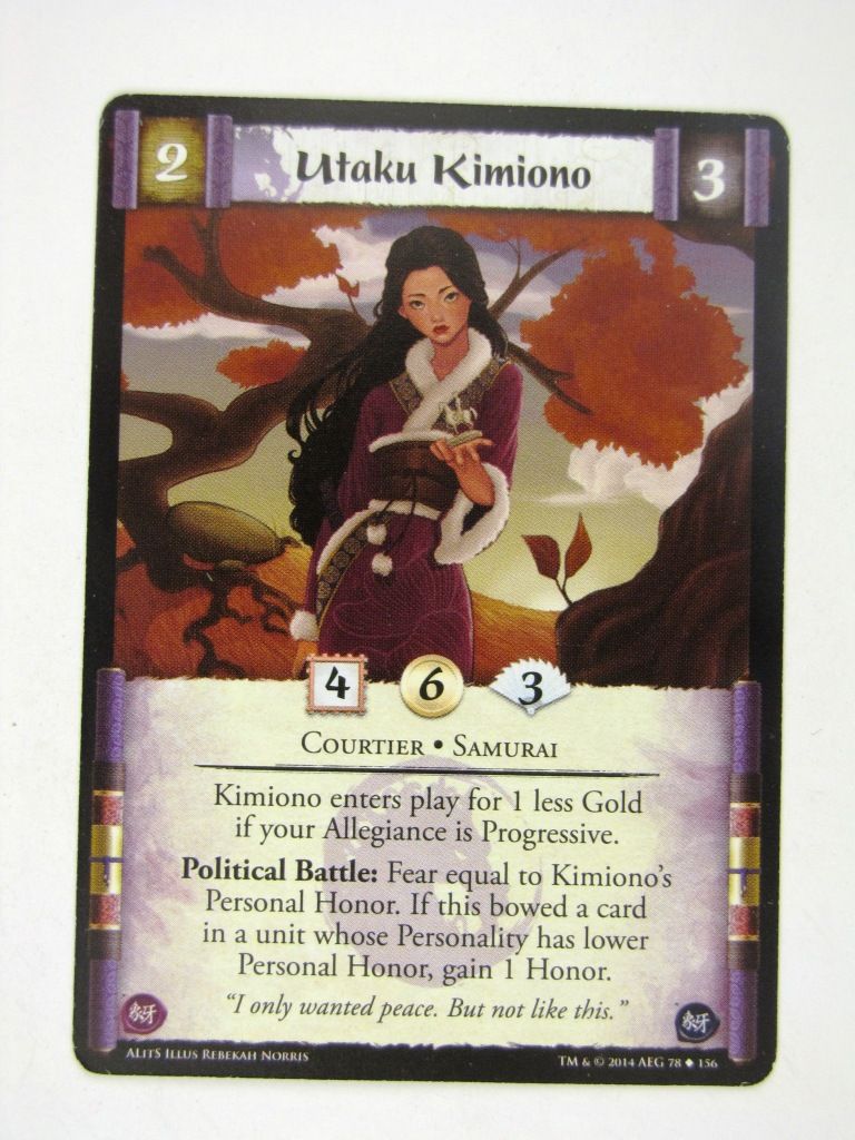 L5R Cards: A Line in the Sands: UTAKU KIMIONO # 14H24