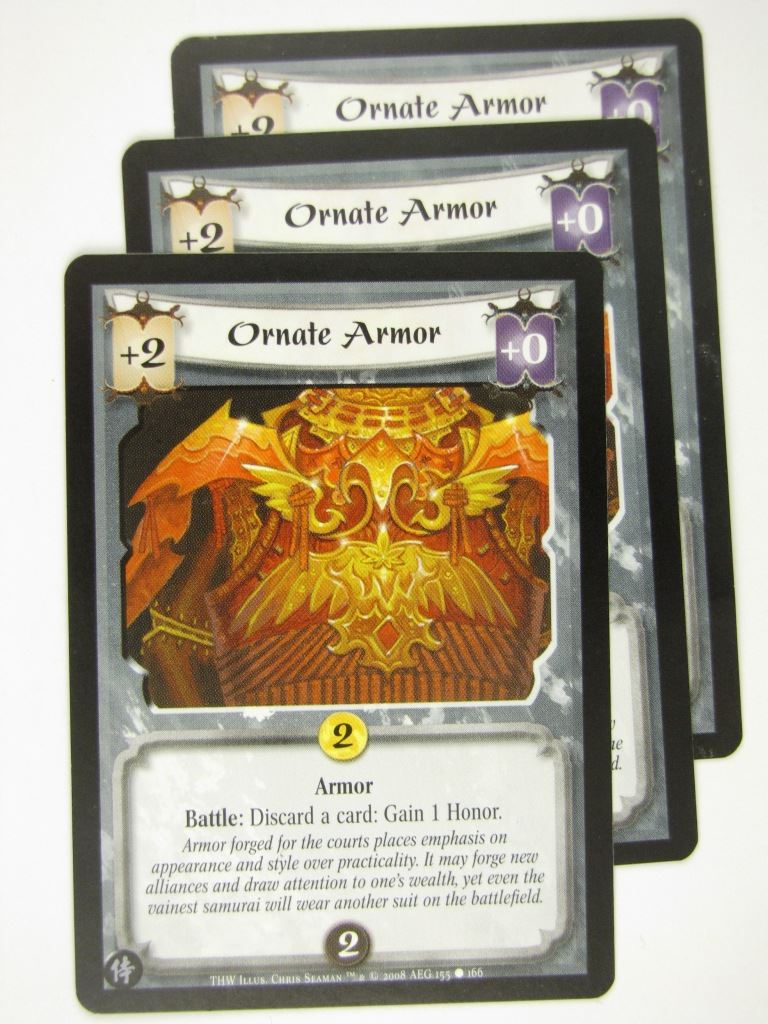 Vintage L5R Cards: ORNATE ARMOR x3 # 17A21