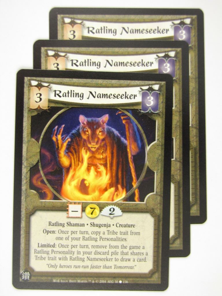 Vintage L5R Cards: RATLING NAMESEEKER x3 # 16J23