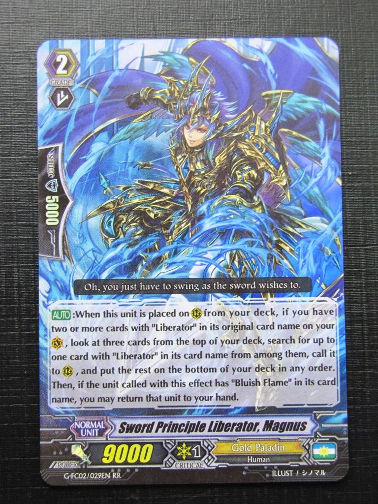 Vanguard Cards: SWORD PRINCIPLE LIBERATOR, MAGNUS G-FC02 RR # 17F59