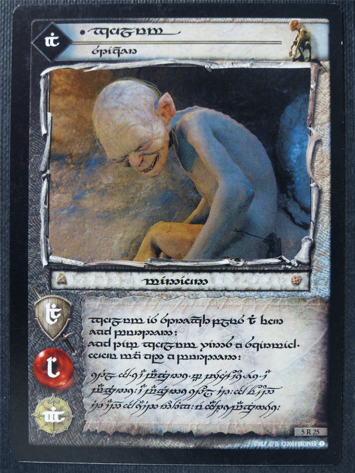 Gollum Stinker 5 R 25 - Elvish LotR Card #3NV