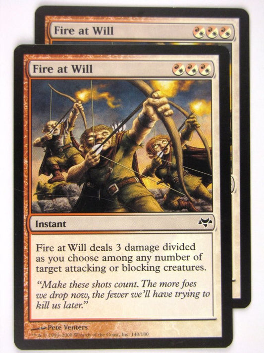 MTG Magic: The Gathering Cards: FIRE AT WILL x2: EVE