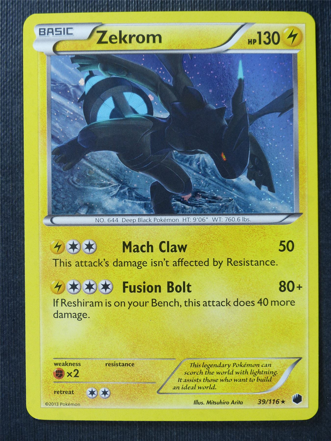 Zekrom 39/116 Holo - Pokemon Card #386