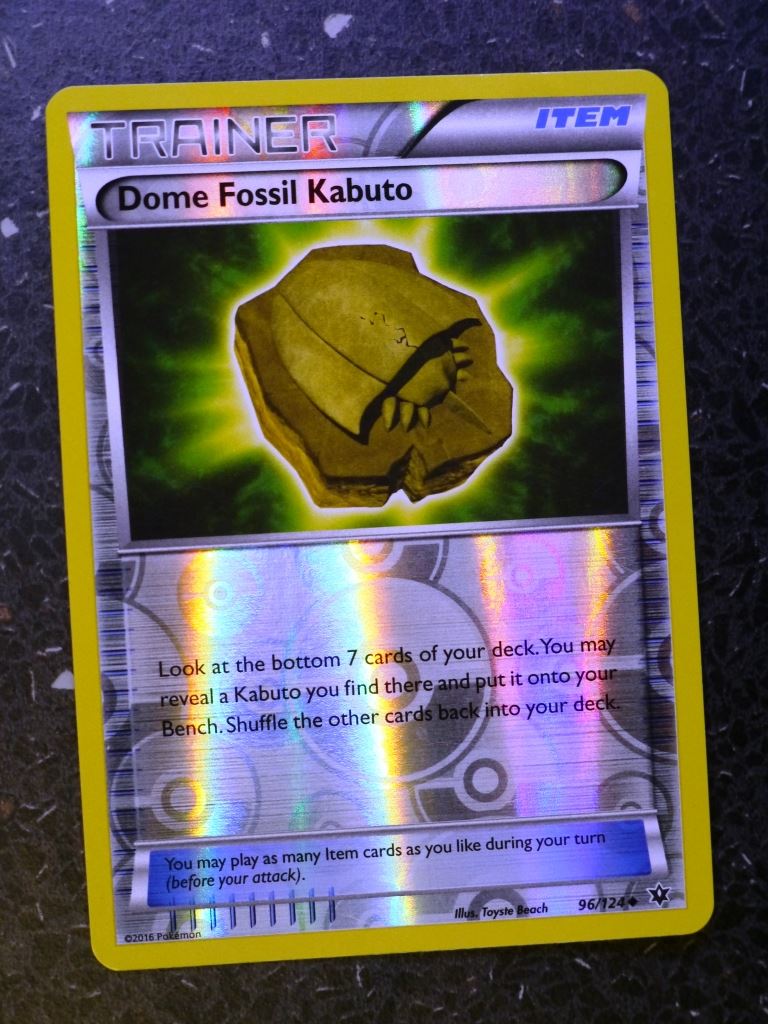 Pokemon Cards: DOME FOSSIL KABUTO 96/124 REVERSE HOLO # 4D14