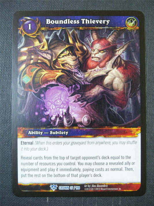 Boundless Thievery 37/198 - WoW Card #14T