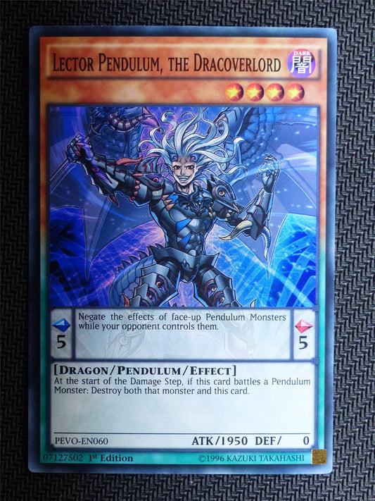 Lector Pendulum the Dracoverlord - PEVO - Super Rare - Yugioh Card # 1E7