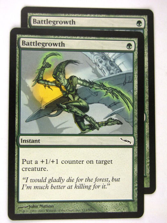 MTG Magic: the Gathering Cards: BATTLEGROWTH x2: MRD