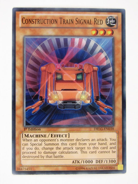 Yugioh Cards: CONSTRUCTION TRAIN SIGNAL RED DRLG: Dragons of Legend 1st Ed