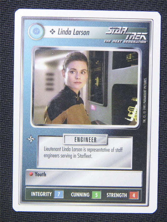 Linda Larson White Border - Star Trek Next Gen Card #4O4