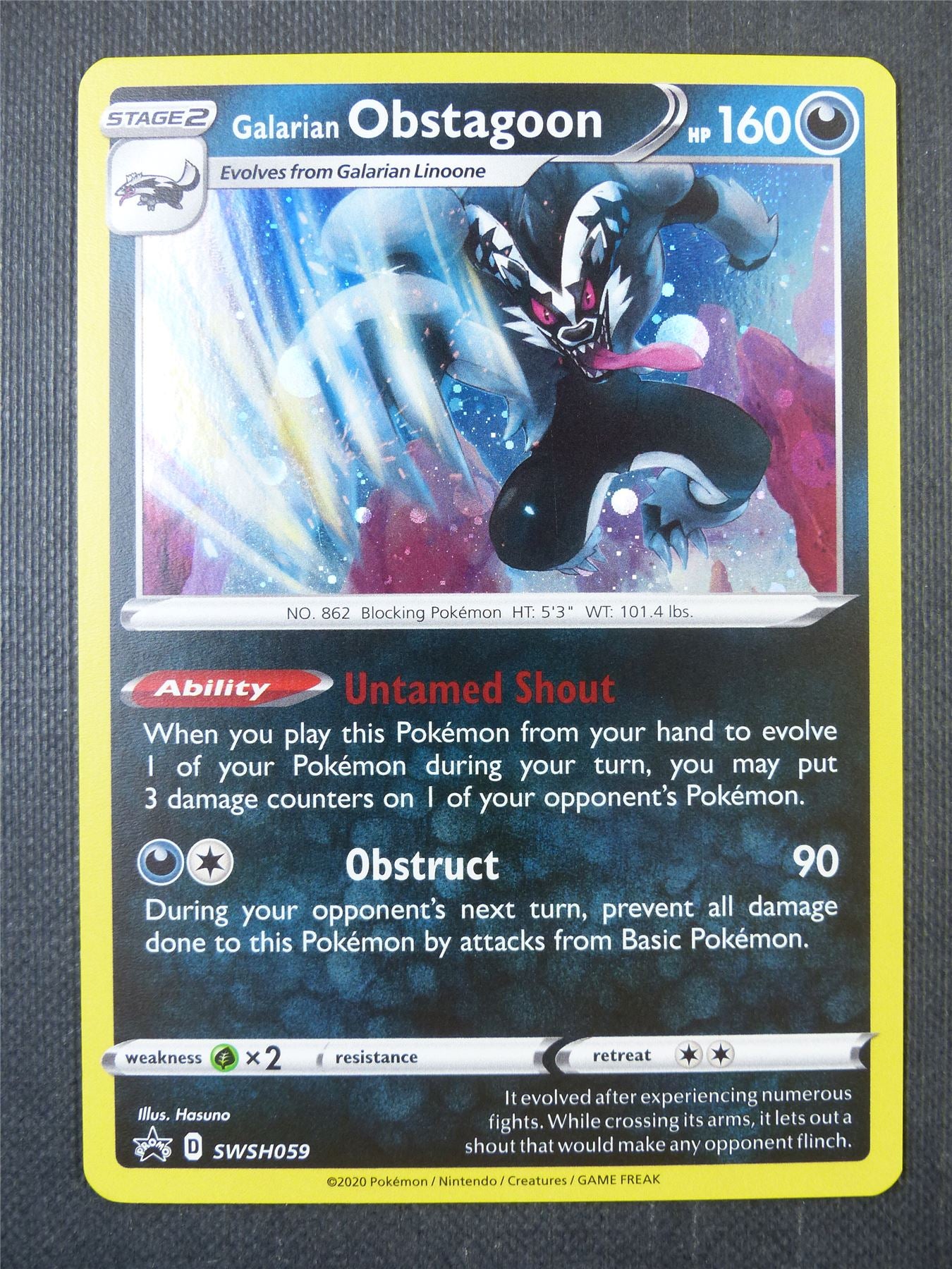 Galarian Obstagoon SWSH059 Promo Holo - Pokemon Card #8WF
