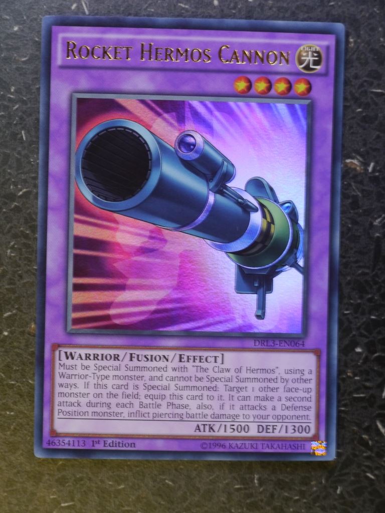 Yugioh Cards: ROCKET HERMOS CANNON DRL3 ULTRA RARE # 8E18