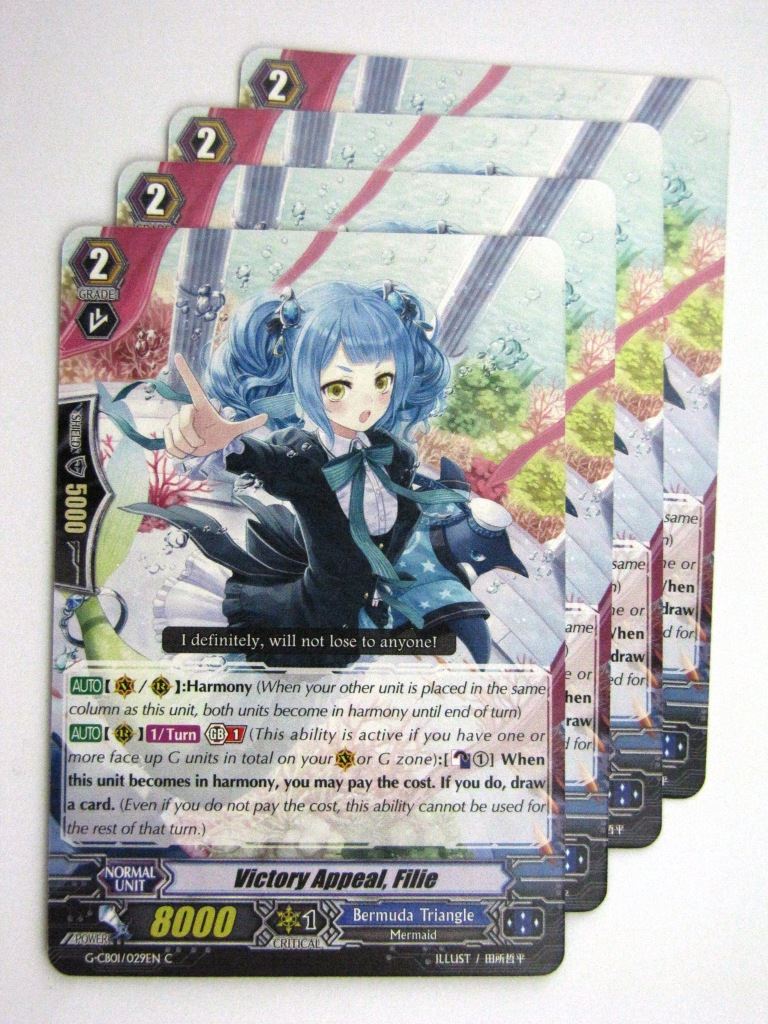 Vanguard Cards: VICTORY APPEAL, FILLIE G-CB01 x4 # 36H88