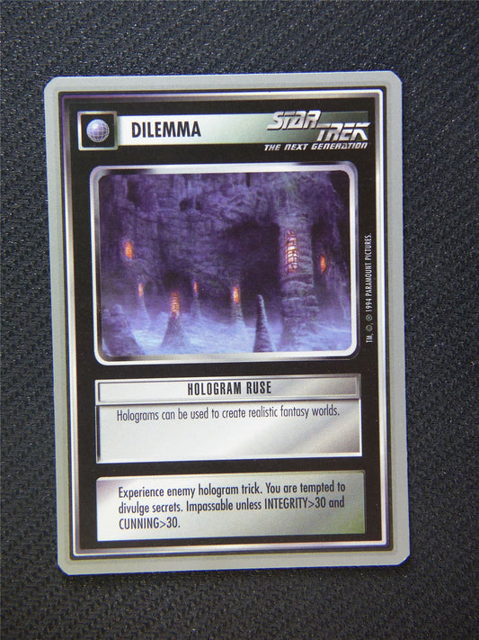 Dilemma Hologram Ruse - Star Trek Silver Border Card Decipher #2DJ