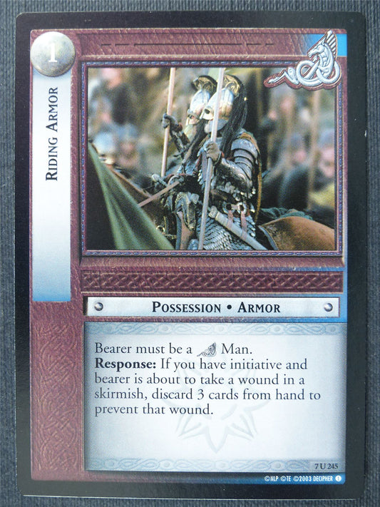 Riding Armor 7 U 245 - LotR Cards #328