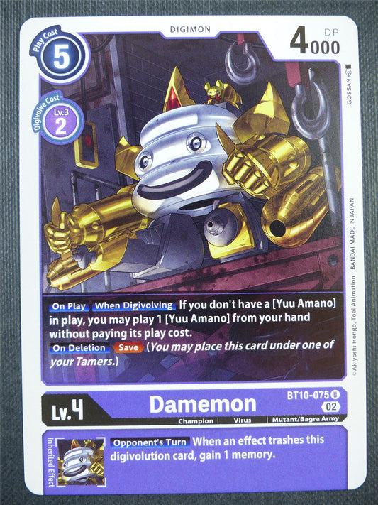 Damemon BT10-075 U - Xros Encounter - Digimon Card #98H