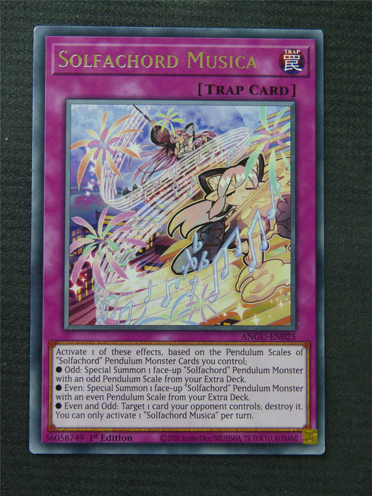 Solfachord Musica ANGU Rare - 1st Edition - Yugioh Card #1OJ