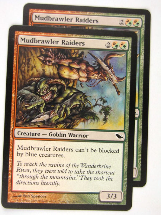 MTG Magic: the Gathering Cards: MUDBRAWLER RAIDERS x2: SHM