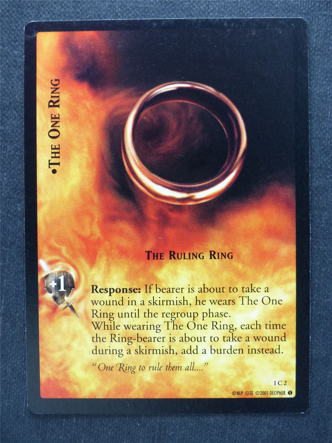 The One Ring 1 C 2 - LotR Cards #JT