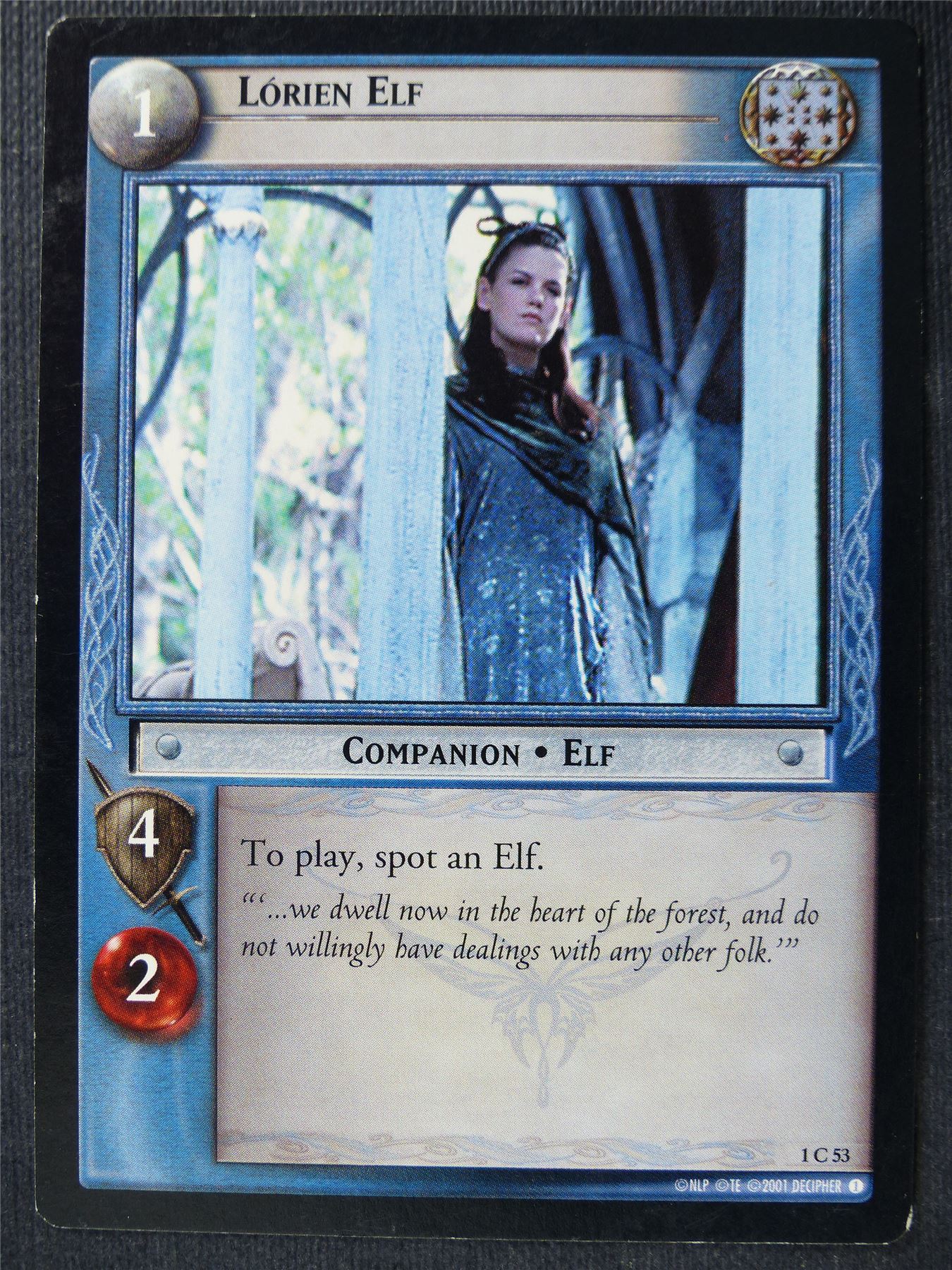 Lorien Elf 1 C 53 - LotR Card #4AJ