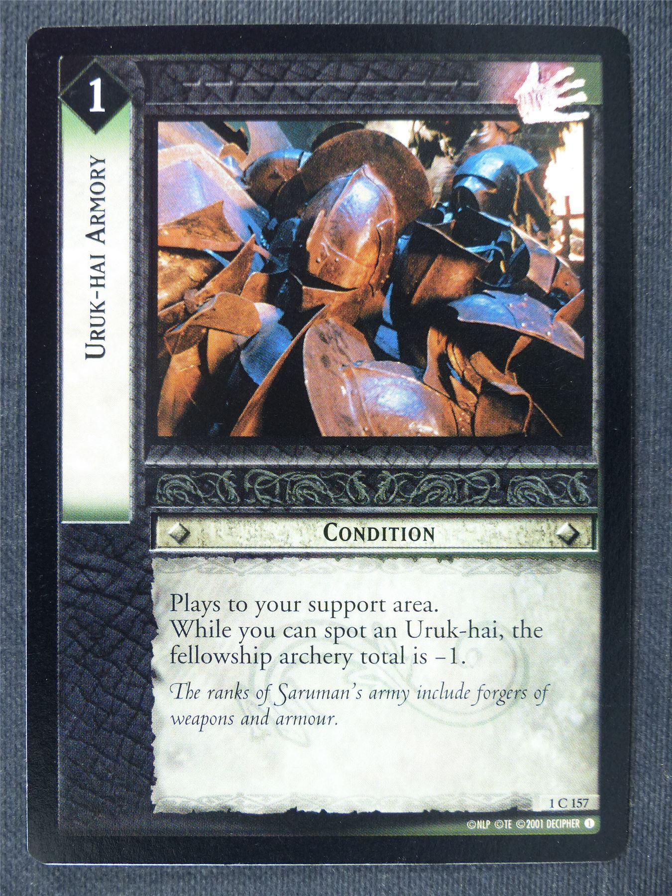 Uruk-Hai Armory 1 C 157 - LotrR Cards #3F7