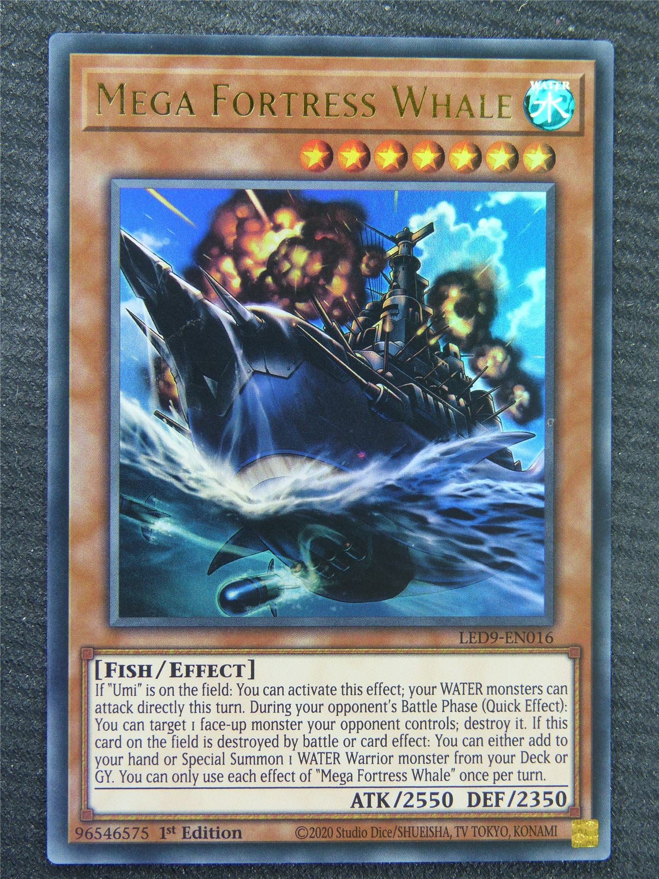 Mega Fortress Whale LED9 Ultra Rare - 1st ed - Yugioh Card #8QD