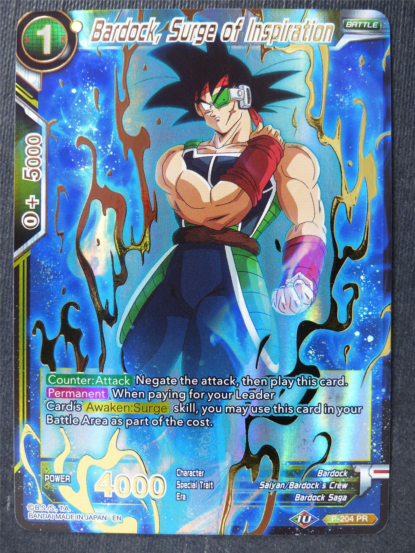 Bardock Surge of Inspiration Foil - Mythic Booster - Dragon Ball Super Card #42Z