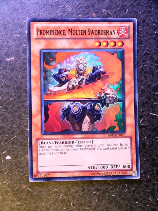 Yugioh Cards: PROMINENCE, MOLTEN SWORDSMAN HA05 SUPER RARE # G100