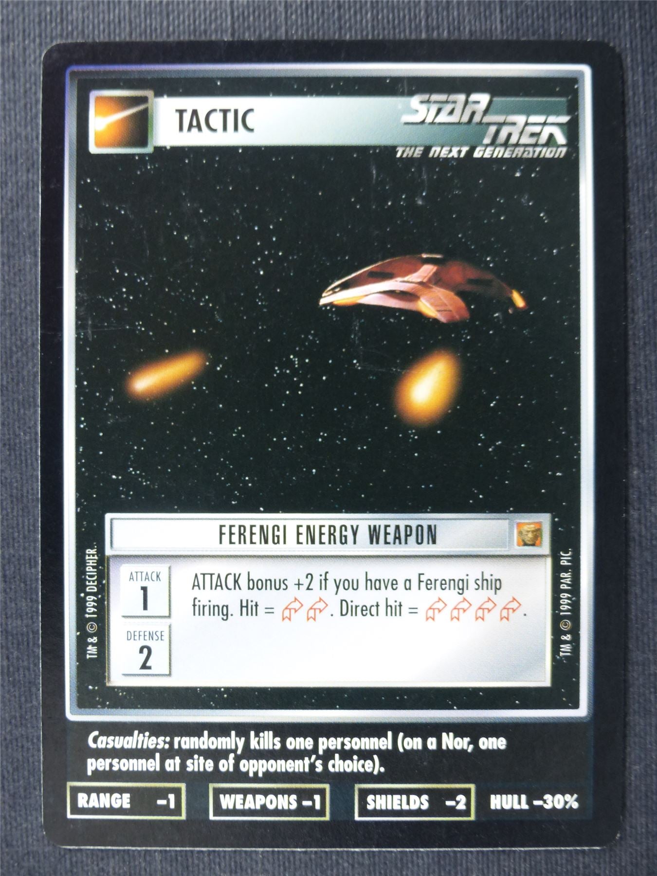 Ferengi Energy Weapon - NG - Star Trek Cards #Y2