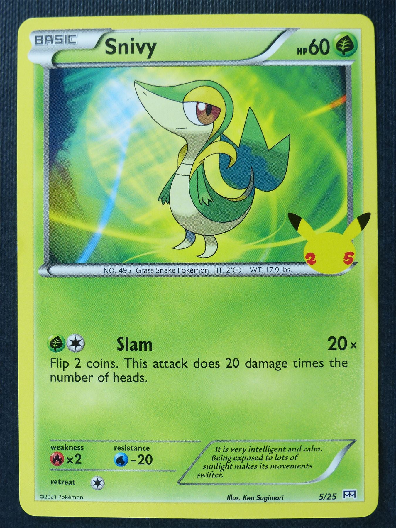 Snivy 5/25 McDonalds Promo - Pokemon Card #3MF