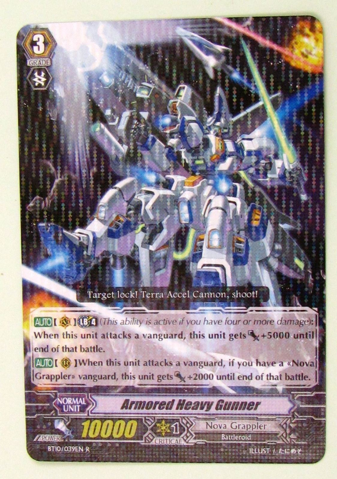 Cardfight Vanguard: Armored Heavy Gunner BT10/039EN R