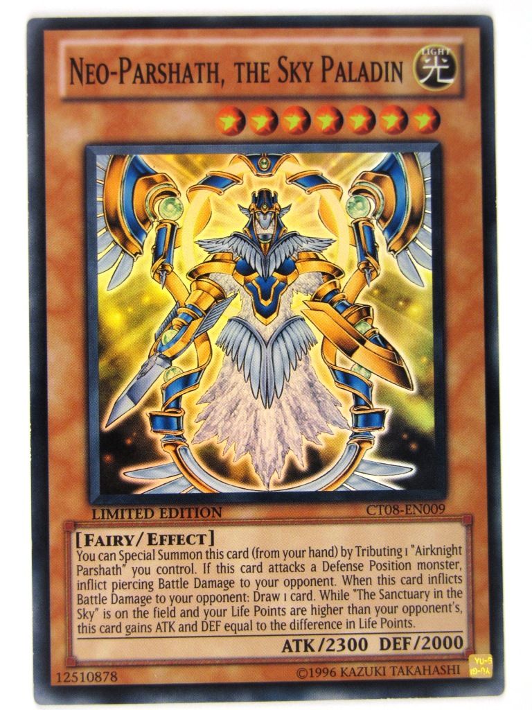 Yugioh Cards: NEO-PARSHATH, THE SKY PALADIN CT08 SUPER RARE